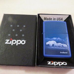 Gorgeous Rare Blue Polar Bear Zippo Lighter